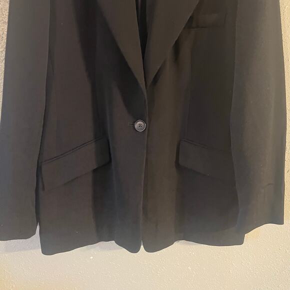 Vintage Linda Allard Ellen Tracy Women's Blazer Black Sz 10 100% Wool Office - Picture 3 of 11